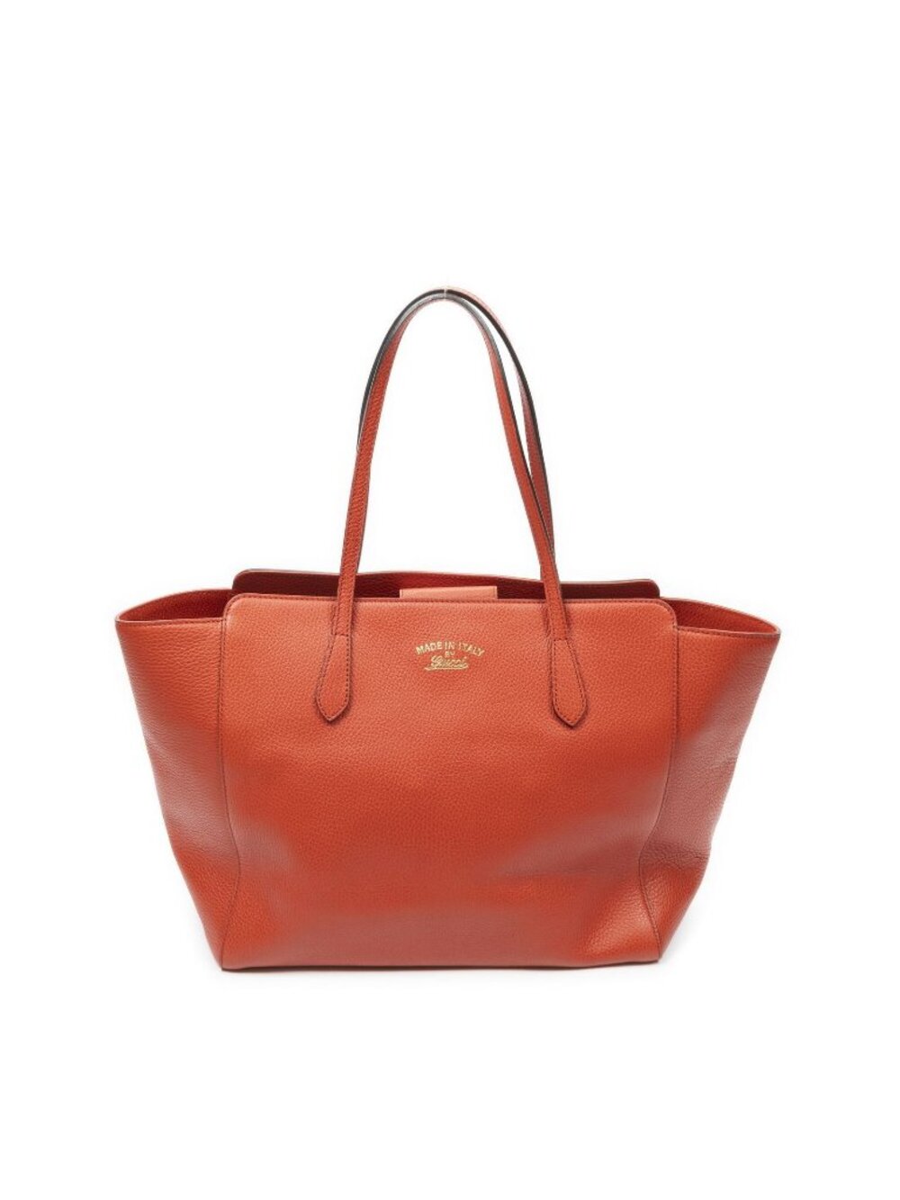 Gucci Medium Swing Tote Bag Orange Gray Leather